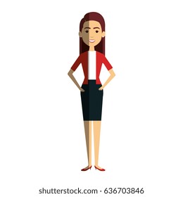 businesswoman avatar character icon
