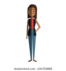 businesswoman avatar character icon