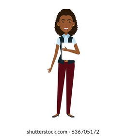 businesswoman avatar character icon