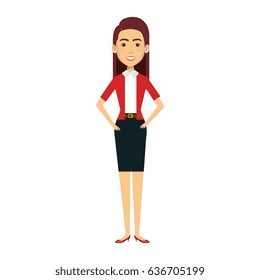 businesswoman avatar character icon