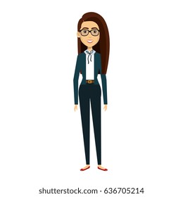businesswoman avatar character icon