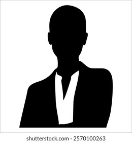 Businesswoman Avatar Profile silhouette vector illustration