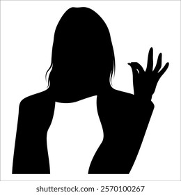 Businesswoman Avatar Profile silhouette vector illustration