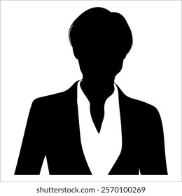 Businesswoman Avatar Profile silhouette vector illustration