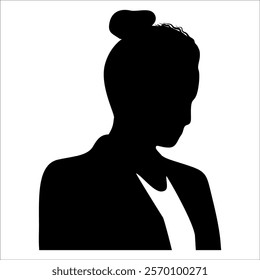 Businesswoman Avatar Profile silhouette vector illustration