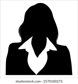 Businesswoman Avatar Profile silhouette vector illustration