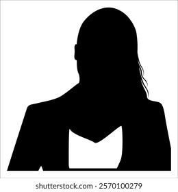 Businesswoman Avatar Profile silhouette vector illustration