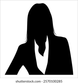 Businesswoman Avatar Profile silhouette vector illustration