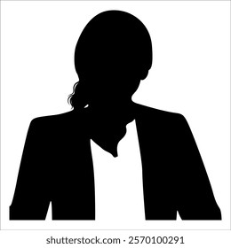 Businesswoman Avatar Profile silhouette vector illustration