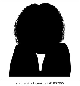 Businesswoman Avatar Profile silhouette vector illustration