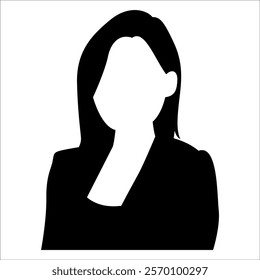 Businesswoman Avatar Profile silhouette vector illustration