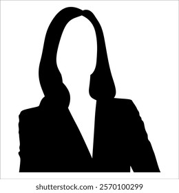 Businesswoman Avatar Profile silhouette vector illustration