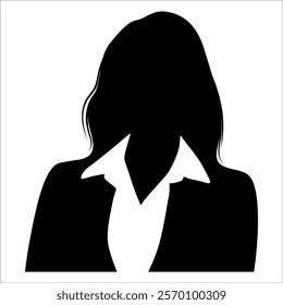 Businesswoman Avatar Profile silhouette vector illustration