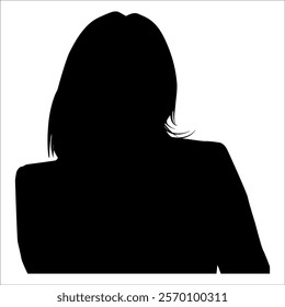 Businesswoman Avatar Profile silhouette vector illustration