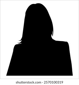 Businesswoman Avatar Profile silhouette vector illustration