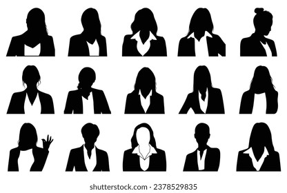 Espectáculo vectorial Avatar Perfil de la mujer de negocios