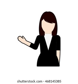 Businesswoman avatar woman female business icon. Isolated and flat vecctor illustration