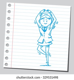 Businesswoman ballet dancer