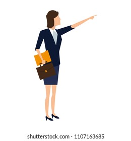 Businesswoman with briefcase