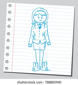 Businesswoman in bunny slippers 