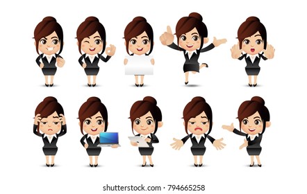 Businesswoman and businessman vector