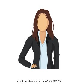 businesswoman cartoon icon