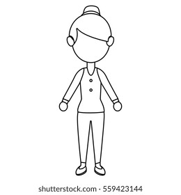 businesswoman character avatar isolated
