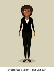 businesswoman character avatar isolated