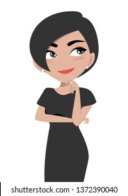 Businesswoman character or Businesswoman cartoon vector illustration