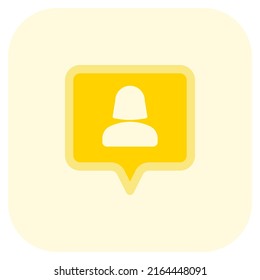 businesswoman chat messenger application function layout