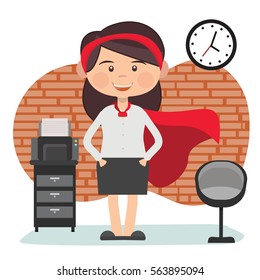 Businesswoman concept design,clean vector