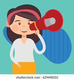 Businesswoman concept design,clean vector