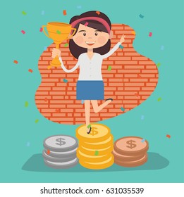 Businesswoman concept design,clean vector
