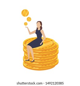 Businesswoman design, Woman business management corporate job occupation and worker theme Vector illustration