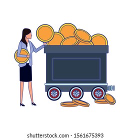 Businesswoman design, Woman business management corporate job occupation and worker theme Vector illustration