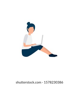 Businesswoman design, Woman business management corporate job occupation and worker theme Vector illustration