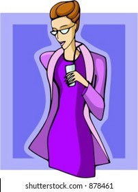 Businesswoman drinking a drink. Check my portfolio for many more images of this series.