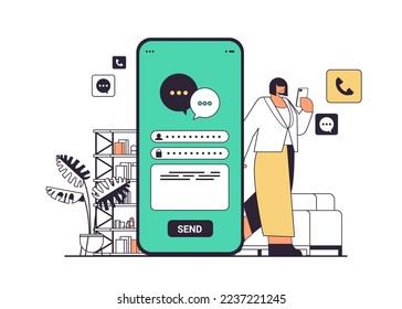 businesswoman entering passcode in personal business account on smartphone screen person data security concept