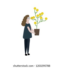 Businesswoman, feminism, dollars