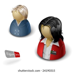 Businesswoman Figure Series : a detailed figure person in many activities, job, and characters. Vector is well layered.