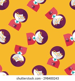 businesswoman flat icon,eps10 seamless pattern background
