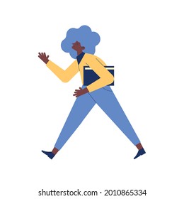  businesswoman with folder deadline character