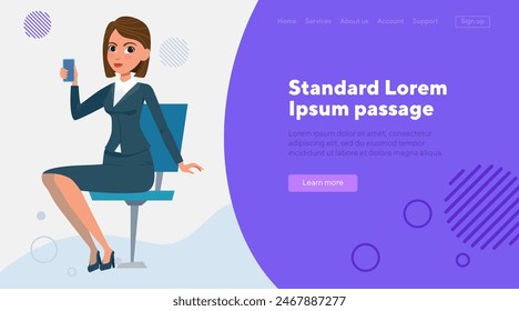 Businesswoman in formal suit character set with different poses, hairstyles, gestures. Parts of body, face. Can be used for topics like office lifestyle, manager, lady