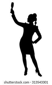 businesswoman with Glass of Wine
