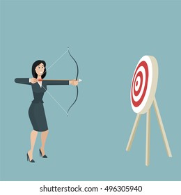 Businesswoman have a goal