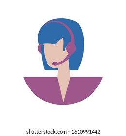 Businesswoman with headphone design, Woman business management corporate job occupation and worker theme Vector illustration