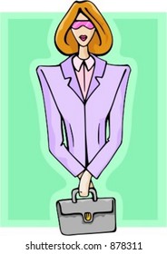 Businesswoman holding a handbag. Check my portfolio for many more images of this series.