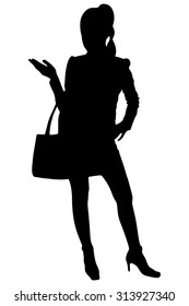 Businesswoman Holding Purse