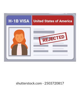 Businesswoman is holding a rejected united states of america work visa