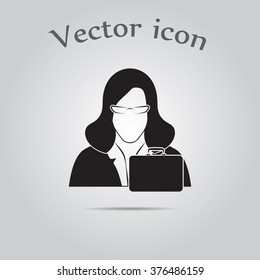 Businesswoman Icon Stock Vector (Royalty Free) 376486159 | Shutterstock